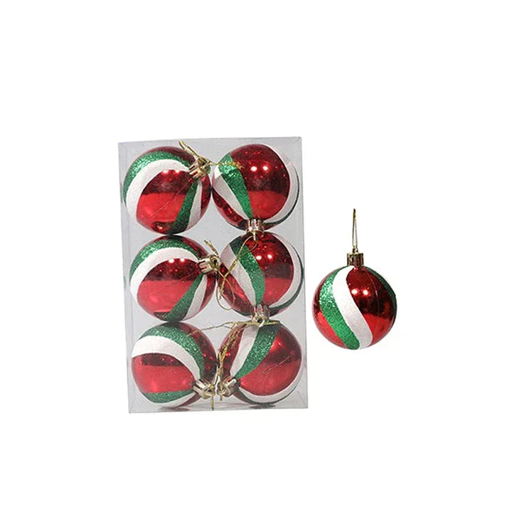 Elegant Snowflake Christmas Baubles Set – High-quality Christmas ornaments in red, white and gold, perfect for festive tree decoration at Christmas | Bowlift