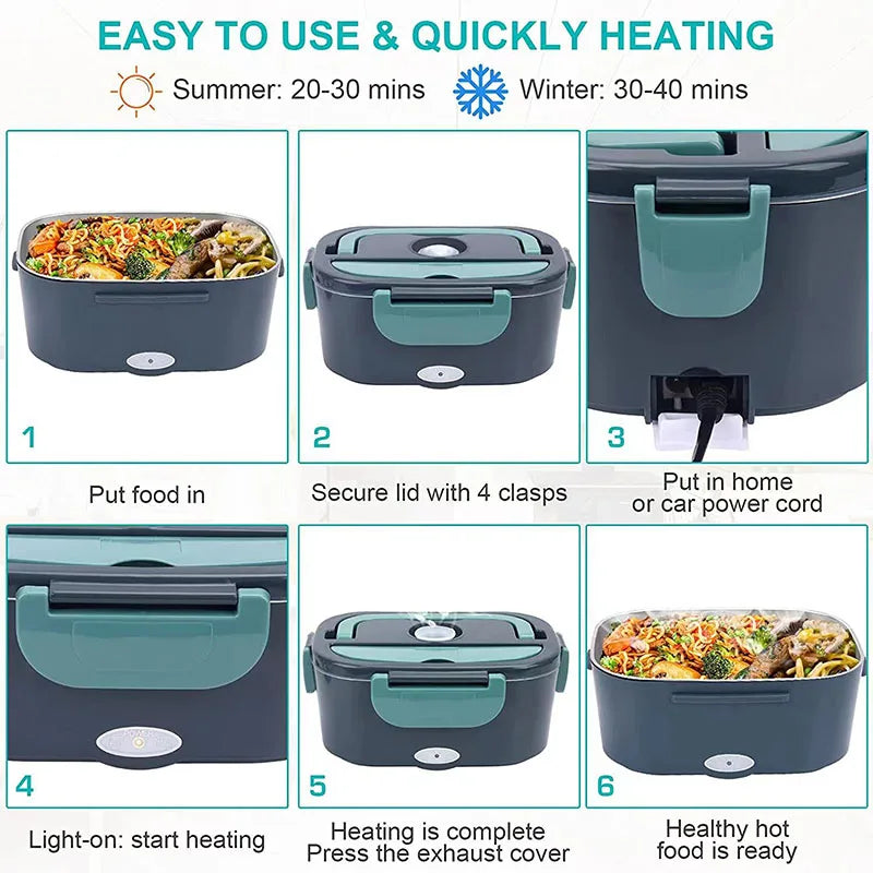 BowLift | 1.5L Electric Lunch Box Food Warmer 60W Portable Leak-Proof Heater – HeatBox