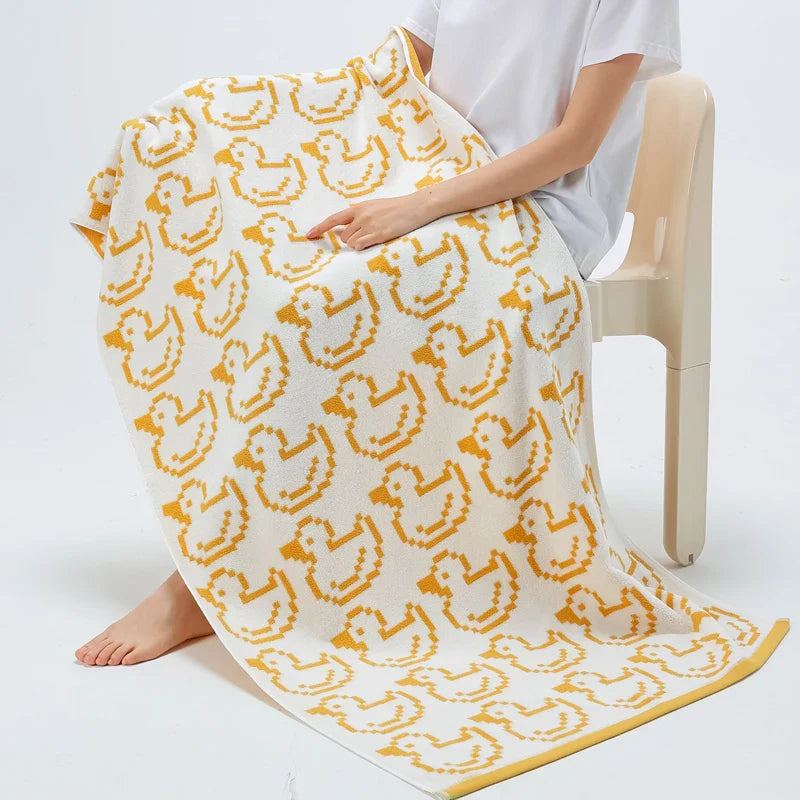 Reversible Animal Print Cotton Towel | Bowlift
