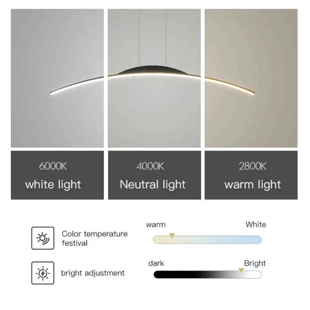BowLift | Modern LED Pendant Light for Dining Room, Kitchen and Living Room