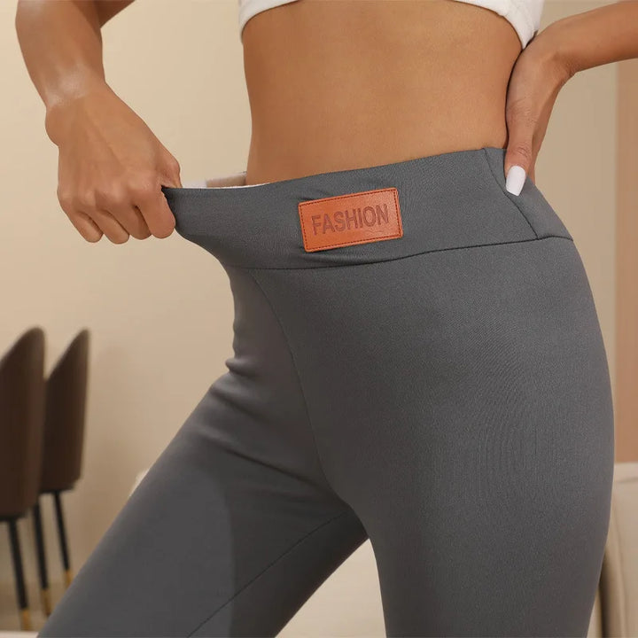 BowLift | Women's Thermal Leggings | Lamb Cashmere Lined & Figure Shaping | High Waist & Booty Lifting Effect | Velureva