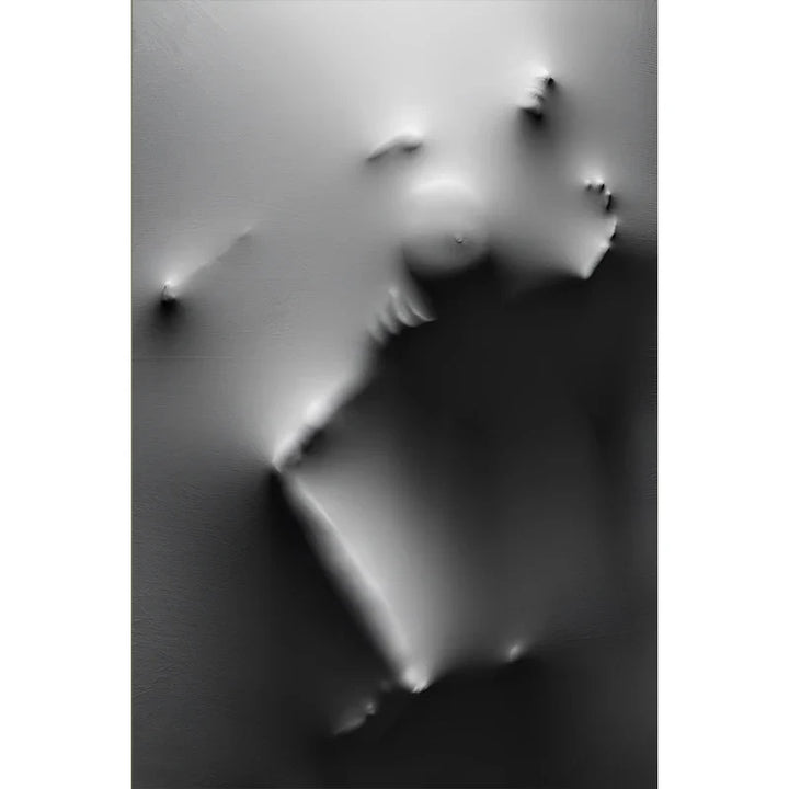 Modern Art Abstract Ghostly Figures In The Wall Canvas Prints Black White Wall Art Posters Pictures For Living Room Bedroom Art Decor | Bowlift