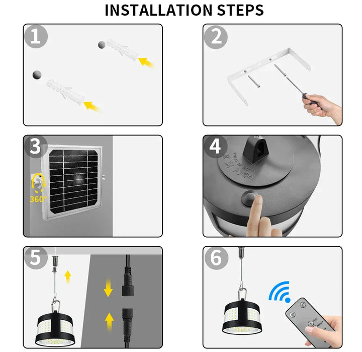 BowLift | Eco Solar Panel Outdoor Waterproof Light System