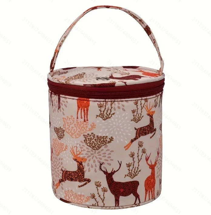 BowLift | Wollina Yarn Bag | Cylindrical Wool Pouch made of Polyester | Compact & Portable | For Crochet & Knitting Accessories