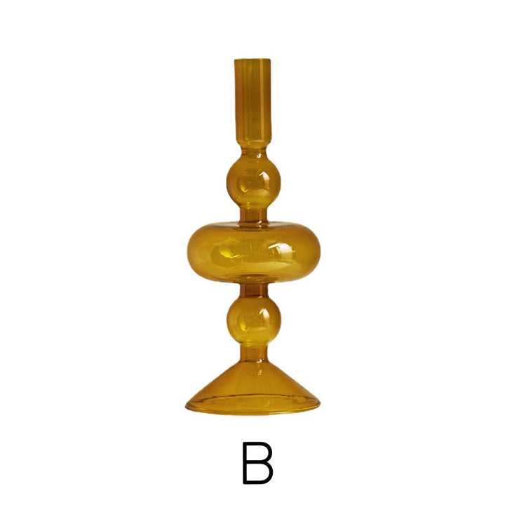 Amber Modern Glass Candle Holder | Bowlift