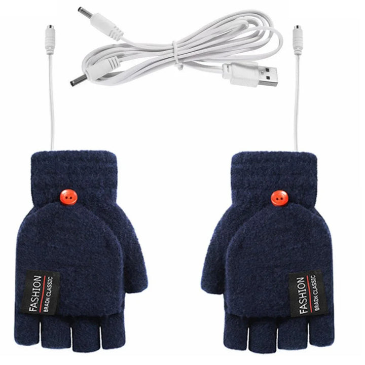 BowLift | ThermoLoom USB heating gloves | 3 heat levels | Soft knit material | Unisex one size