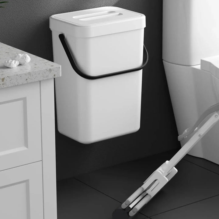 BowLift | Binova Mini Trash Can | With Lid | Hanging & Wall Mounted | Compact & Odor Blocking | For Kitchen, Bathroom & Office