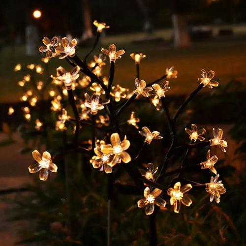Sakura Tree Solar Flower Pathway Outdoor Lights | Bowlift