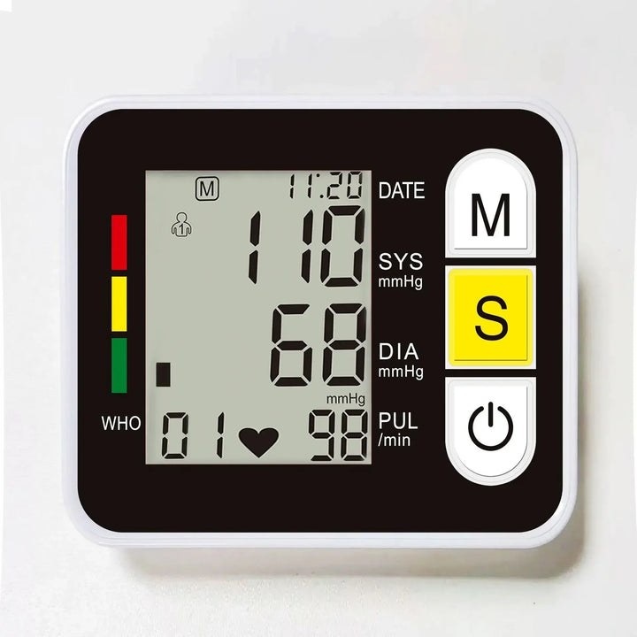 BowLift | PulseTrack Digital Wrist Blood Pressure Monitor with LCD Display