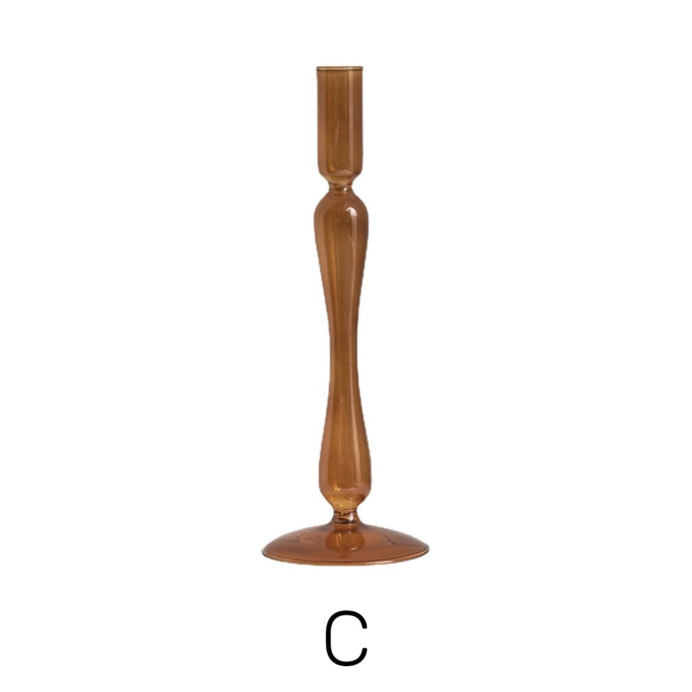 Amber Modern Glass Candle Holder | Bowlift