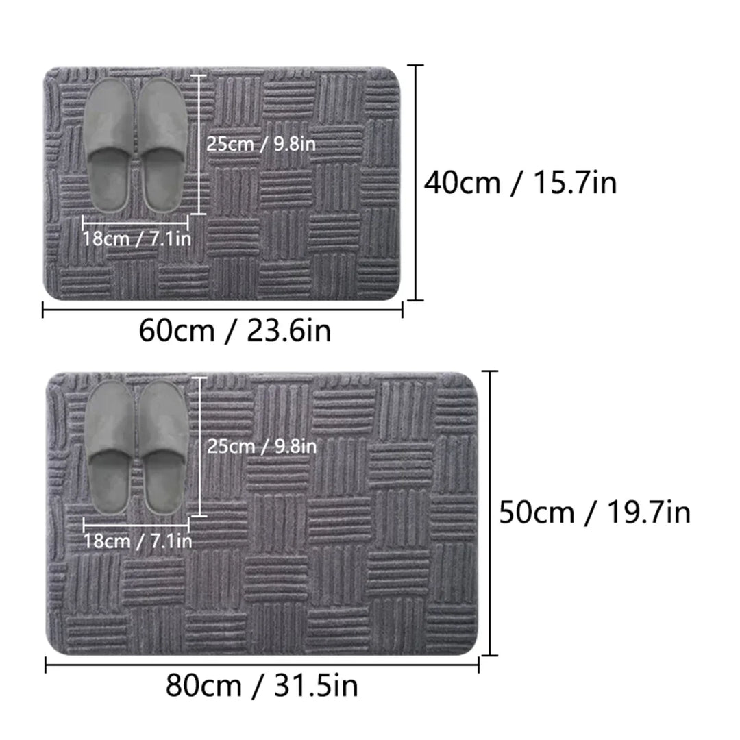 BowLift | Bath Mat AquaStripes | Non-slip & Highly Absorbent | Soft & Easy Care | For Bathroom & Entrance
