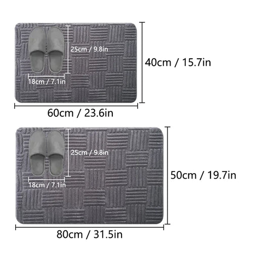 BowLift | Bath Mat AquaStripes | Non-slip & Highly Absorbent | Soft & Easy Care | For Bathroom & Entrance