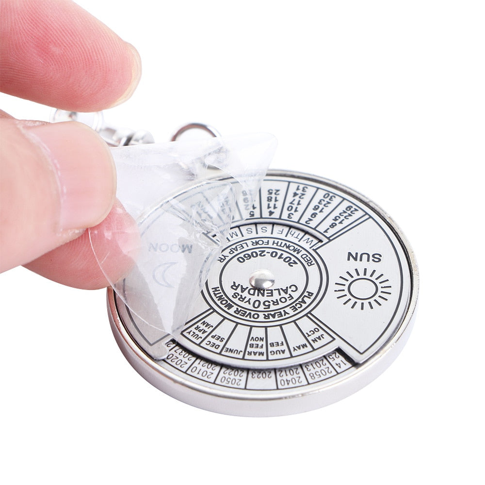 Creative Time Portal Mini Metal Calendar Keychain | Bowlift
