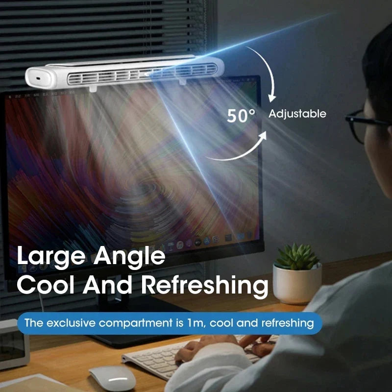 BowLift | USB Rechargeable Portable Desk & Monitor Clip-On Air Conditioner