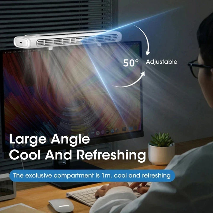 BowLift | USB Rechargeable Portable Desk & Monitor Clip-On Air Conditioner
