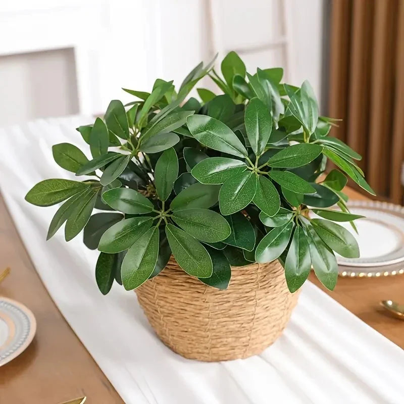 BowLift | Artificial Plant EverLeaf 33 | 33 cm | With Stem & Leaves | Low-Maintenance Decor for Home & Office