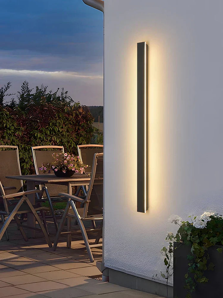 BowLift | NeroEdge SleekLine Waterproof LED Wall Light – Modern Outdoor Lamp in Black