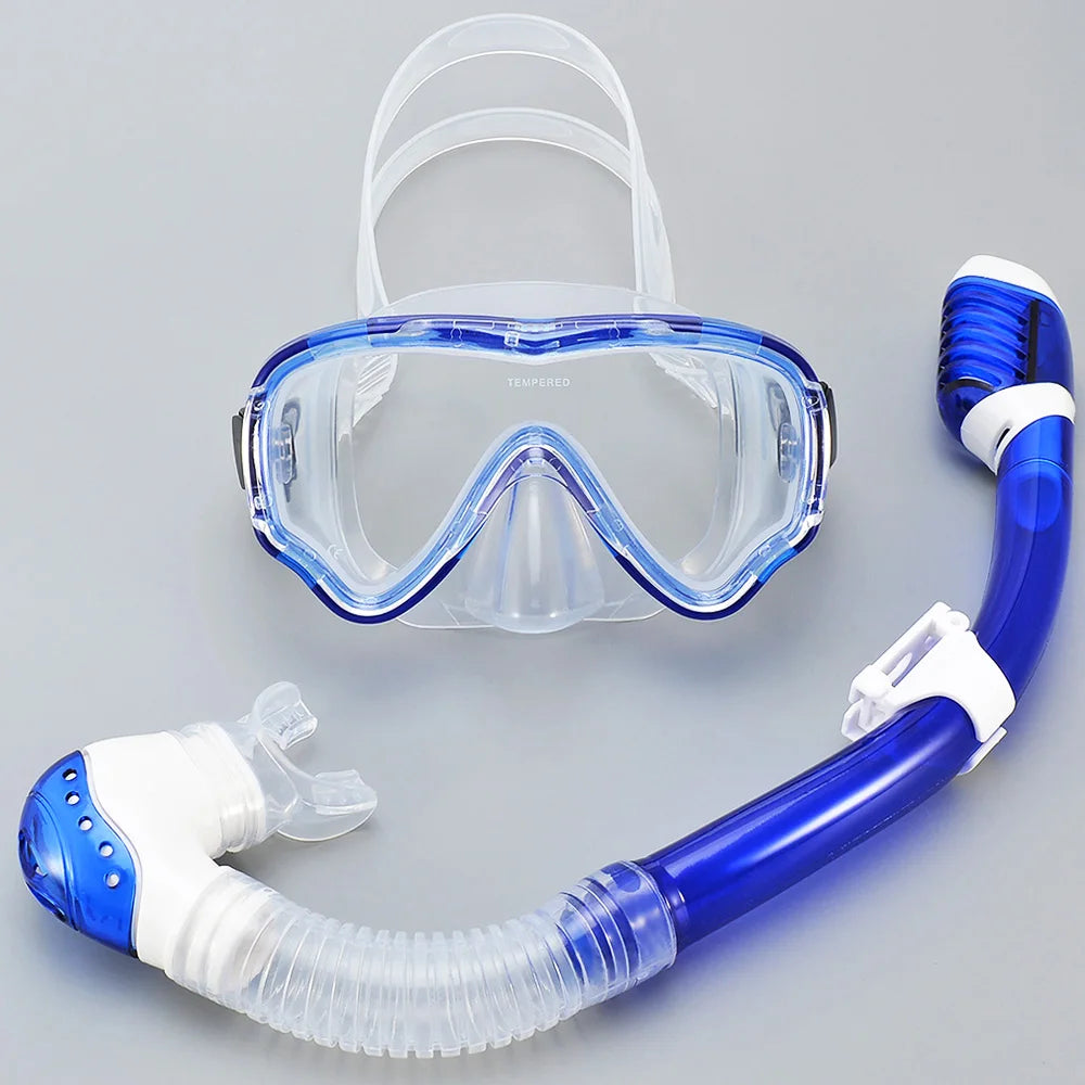 BowLift | AquaJuni Kids Diving Mask with Snorkel | Anti-Fog & Leak-Proof | Tempered Glass & Silicone | For Boys & Girls 7–15 Years