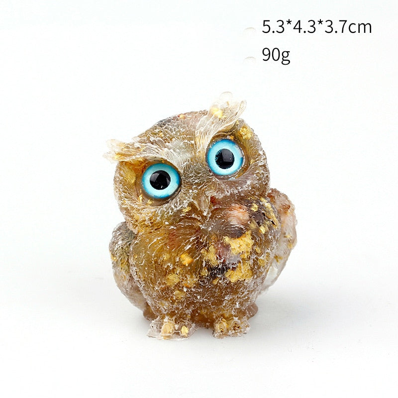 BowLift | Natural Crystal Owl Figurine: Handmade Collector's Item