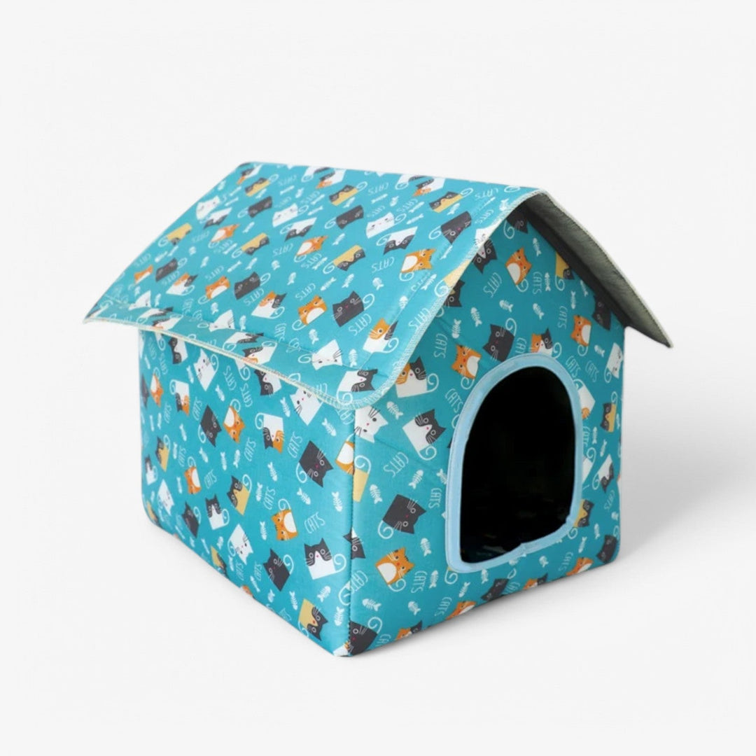 Weatherproof Animal House "CozyNest" for Cats and Small Dogs | Bowlift