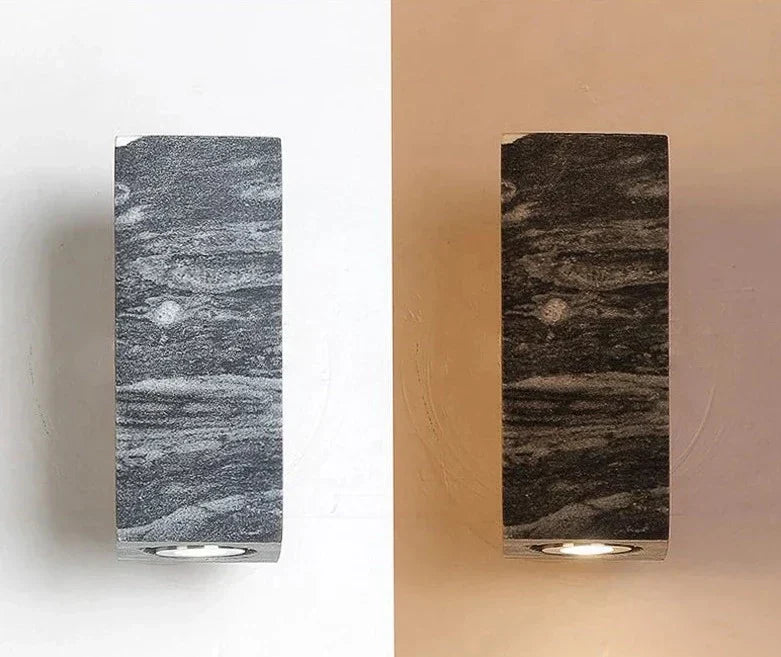 BowLift | ZenBeam – Grey Wabi-Sabi Wall Lamp for Tranquil Ambience