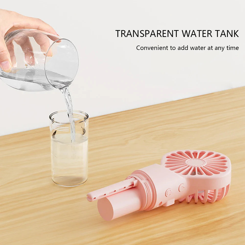 Handheld Mini Air Conditioner USB Rechargeable Portable Humidifier Mist Cooler Cooling Spray Humidifier Fan for Home/Office/Dorm | Bowlift