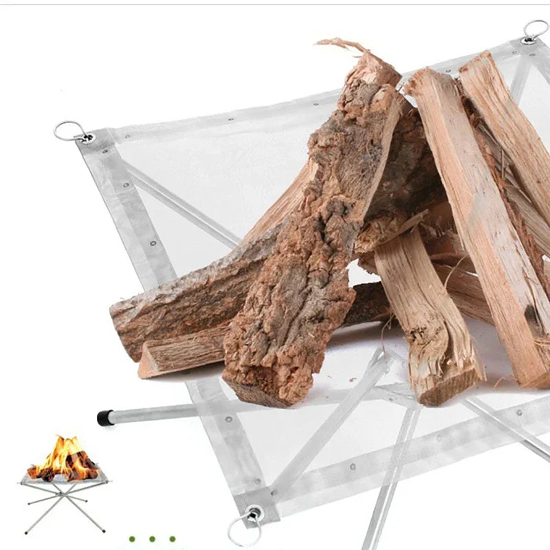 BowLift | Pyroniq Outdoor Fire Pit | Foldable & Stable | Stainless Steel | For Camping & Garden