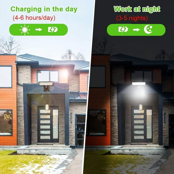 BowLift | Solargo Lightpro Solar Wall Light Outdoor | Motion Sensor & 4 Modes | 90 LEDs | Waterproof & Extremely Bright
