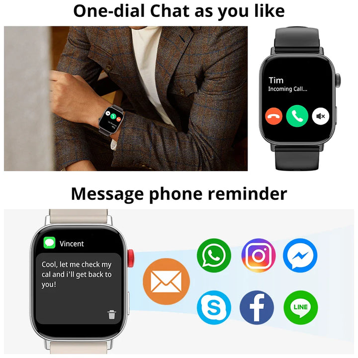 BowLift | 2 In 1 Fitness Tracker Voice Calling Smart Watch