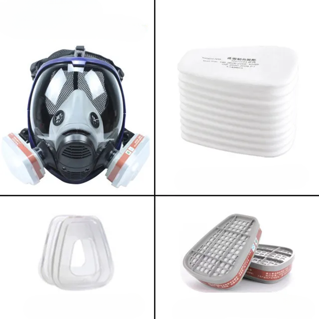 BowLift | Full Face Respirator Mask with Anti-Fog Lens and Industrial Gas Filters