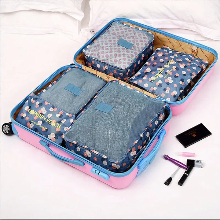 BowLift | TRAVORO Packing Cube Set | 6-piece | Waterproof & Extra Volume | Suitcase Organizer for Men