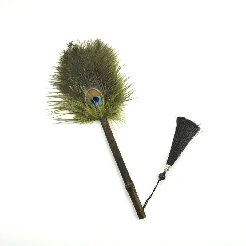 Peacock Feather Anti-Static Dusting Brush | Bowlift