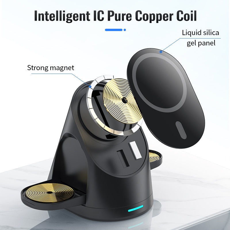 BowLift | 3in1 Space Station Magnetic Wireless Charger Stand