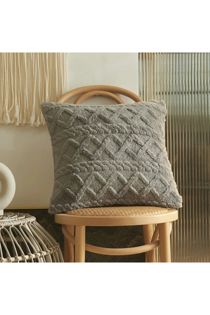 Geometric Plush Sofa Pillow Cover | Bowlift