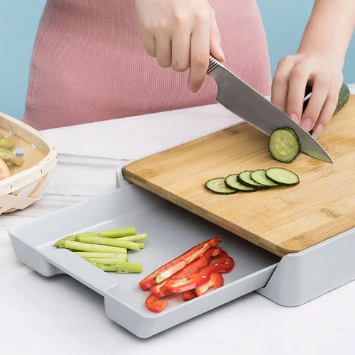 BowLift | SliceTray – Multifunctional storage tray for cutting boards