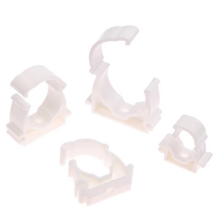 BowLift | Plastic PPR Pipe Clamp Holders with Protective Cover, Set of 20