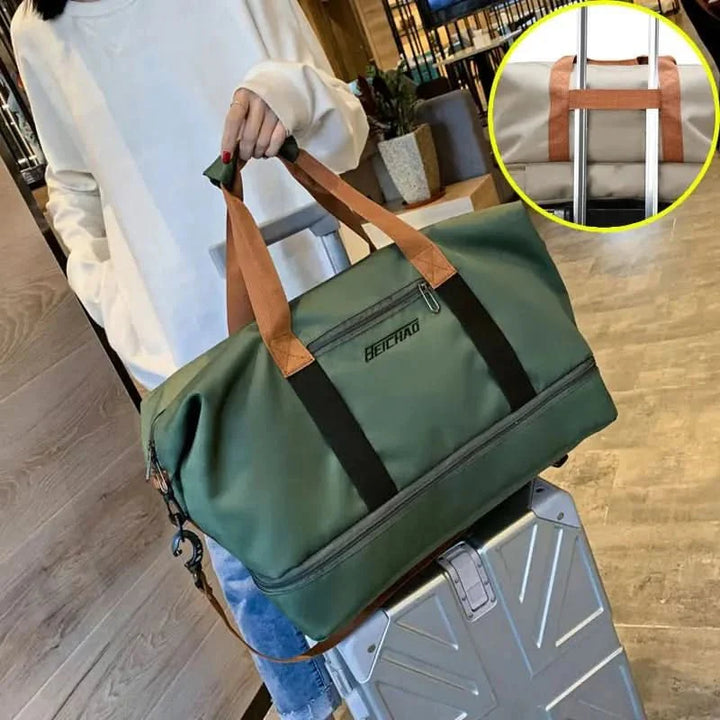 BowLift | Portable fitness bag with shoe compartment and wet dry separator bag for active travelling