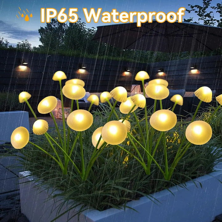 BowLift | GlowPilz Solar Garden Light 6 LEDs | Jellyfish & Mushroom Design | For Garden, Terrace & Outdoor Areas