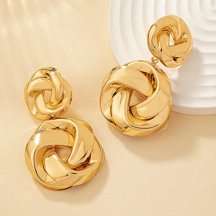 BowLift | Stacked Pretzel Spiral Twist Earrings