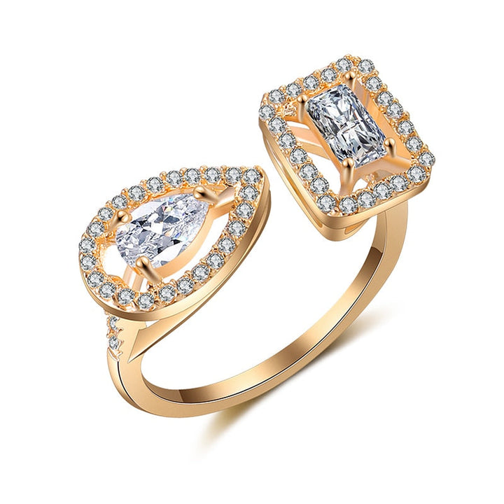 BowLift | Water Drop Zircon Chic Adjustable Ring