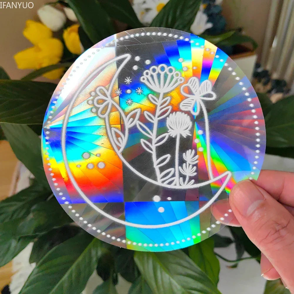 BowLift | SunGlow Window Sticker | 3D Rainbow Effect | Self-Adhesive & Reusable