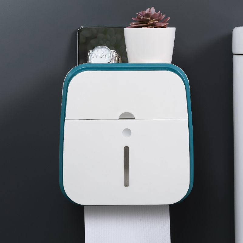 Wall-Mounted Bathroom Organizer Tissue Box Holder | Bowlift