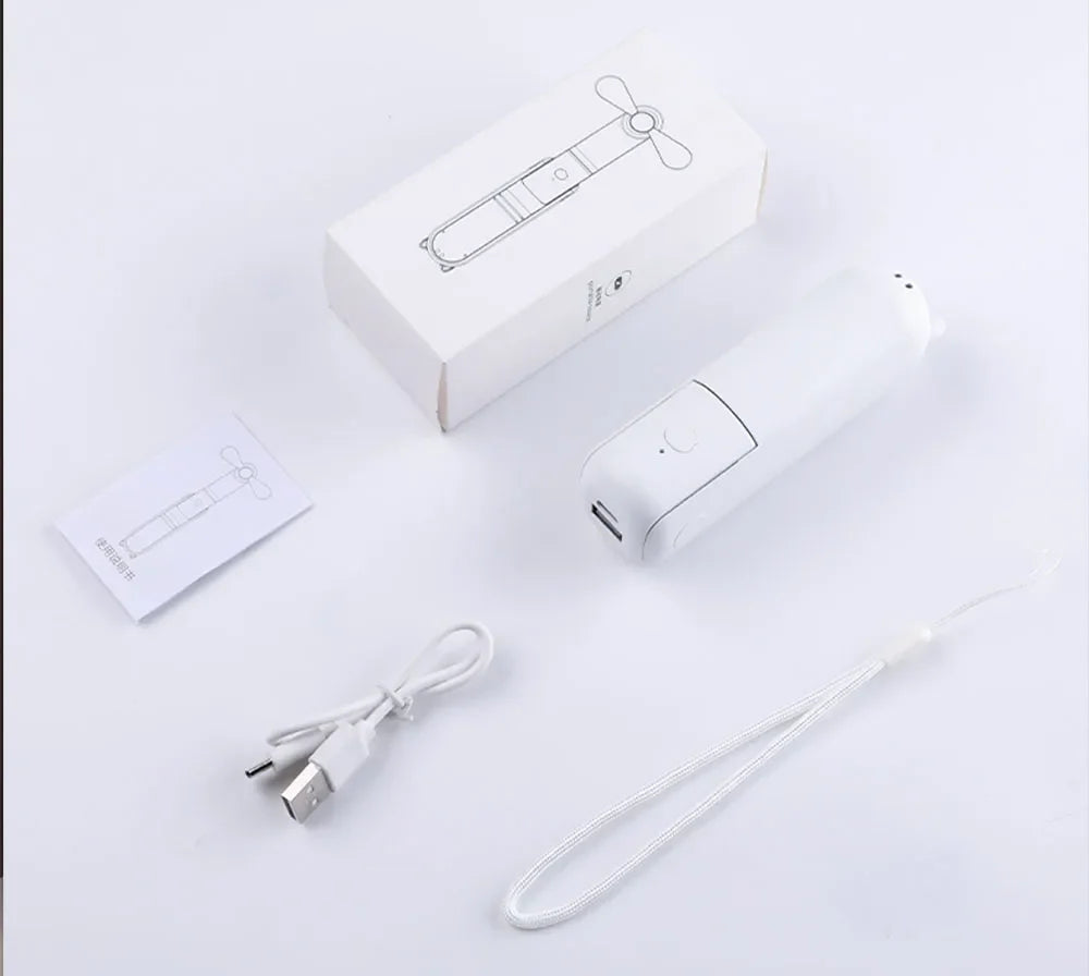 Portable Mini Handheld USB Fan – Rechargeable Folding Pocket Fan with Battery, Cooling Hand Fan and Power Bank Function | Bowlift