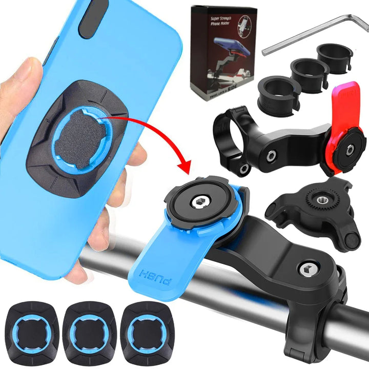 BowLift | RIDELOCK Pro Mount | Shockproof Phone Holder for Bike & Motorcycle | 360° Rotatable | For 4.7–7.2" Smartphones
