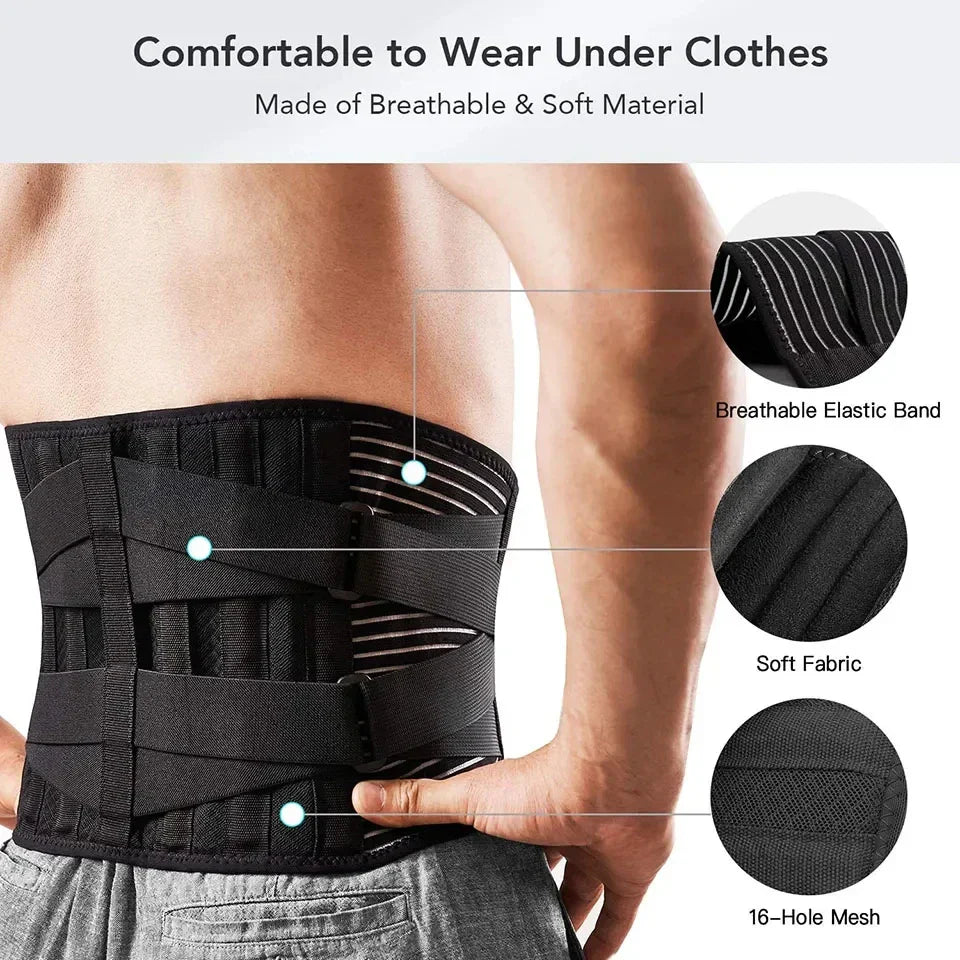 BowLift | Breathable Lumbar Support Band with 360° Support and Memory Aluminum