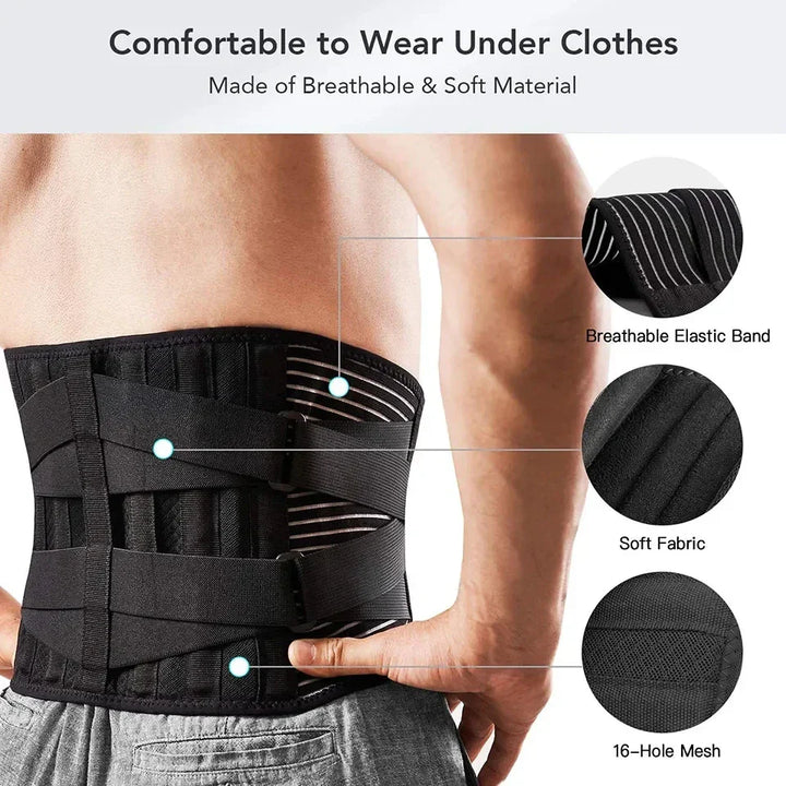 BowLift | Breathable Lumbar Support Band with 360° Support and Memory Aluminum