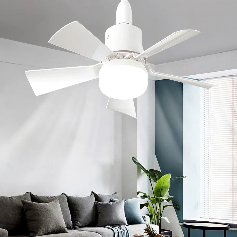 30W E27 Ceiling Fan Light with Remote - LED Dimming Function, Intelligent Silent Fan for Bedroom & Living Room | Bowlift