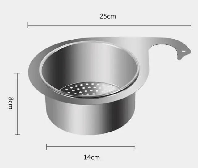 BowLift | Strainer for sink in swan shape – Space-saving stainless steel drain filter