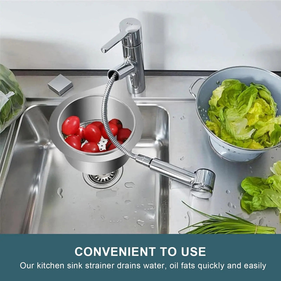 BowLift | Strainer for sink in swan shape – Space-saving stainless steel drain filter