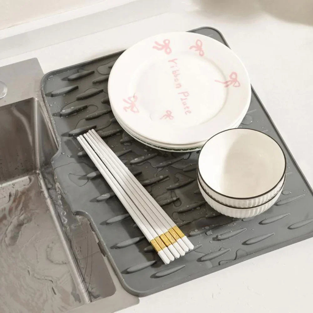 BowLift | Silicool Water-Draining Silicone Drying Mat – Heat Resistant, Non-Slip & Multifunctional